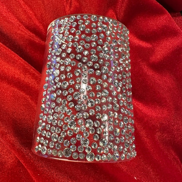 Acrylic Glass Strass Diamanté Wrap Cuff Big Statement Extra Long… - Picture 1 of 13